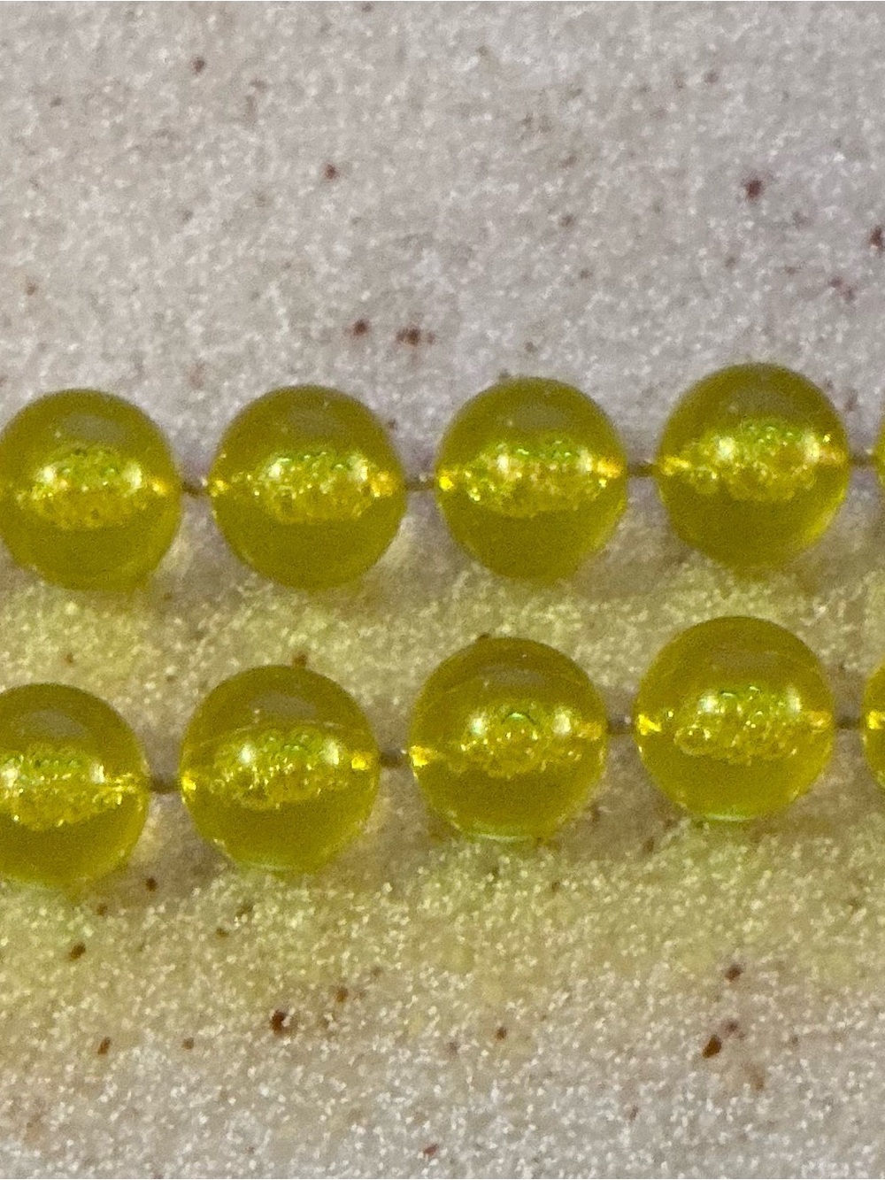 Yellow Bead Necklace - Women Jewelry 46 inch can be doubled - Picture 2 of 3